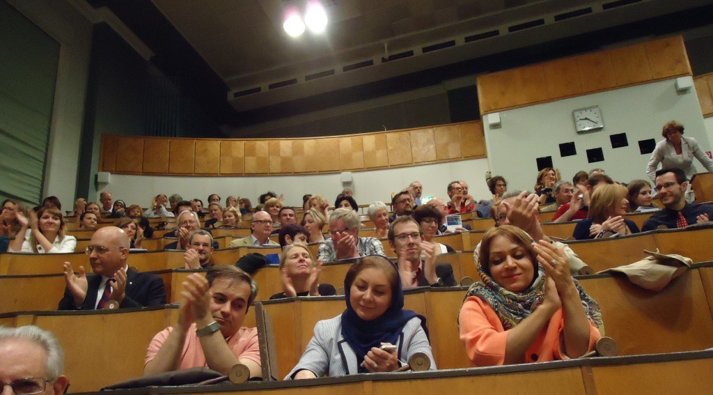 The international audience in the historic amphitheater