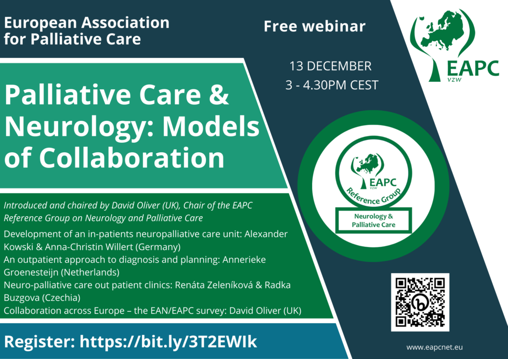EAPC Free Webinar - Palliative Care & Neurology: Models of Collaboration