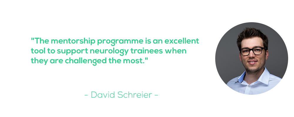 Quote from David Schreier, as follows: The mentorship programme is an excellent tool to support neurolohgy trainees when they are challenged the most.