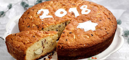 For many Cypriots, Christmas time is preceded by a time of fasting. The festive season starts at the 6th of December, the Feast of Saint Nicholas, and lasts through January 6th, the Feast of Epiphany. The presents are exchanged on New Year’s Day. The evening before, a cake, called Vasilopitta (above), is placed together with wine under the Christmas tree, because Ai-Vasilis, who brings the presents, is exhausted and needs nourishment. In the morning the cake is cut, and the family Member who finds the hidden coin in her or his piece, will be the lucky one of the year. 